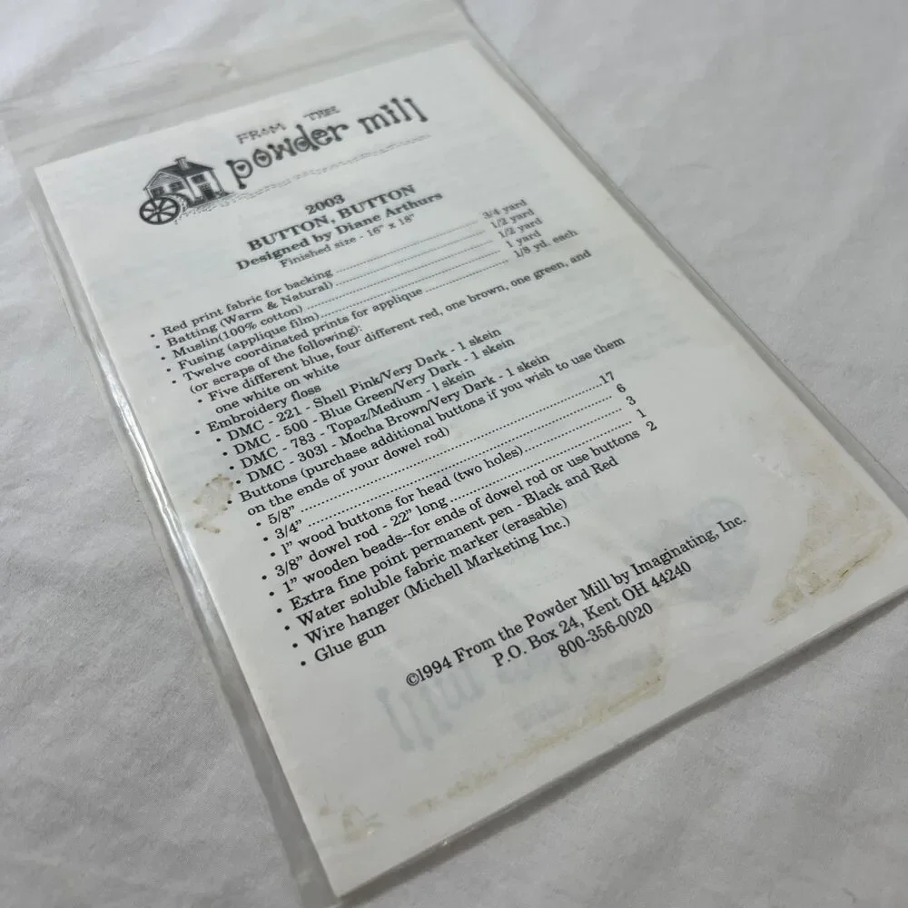 Button Button - Powder Mill - Quilt Pattern - Patriotic - Americana - NEW